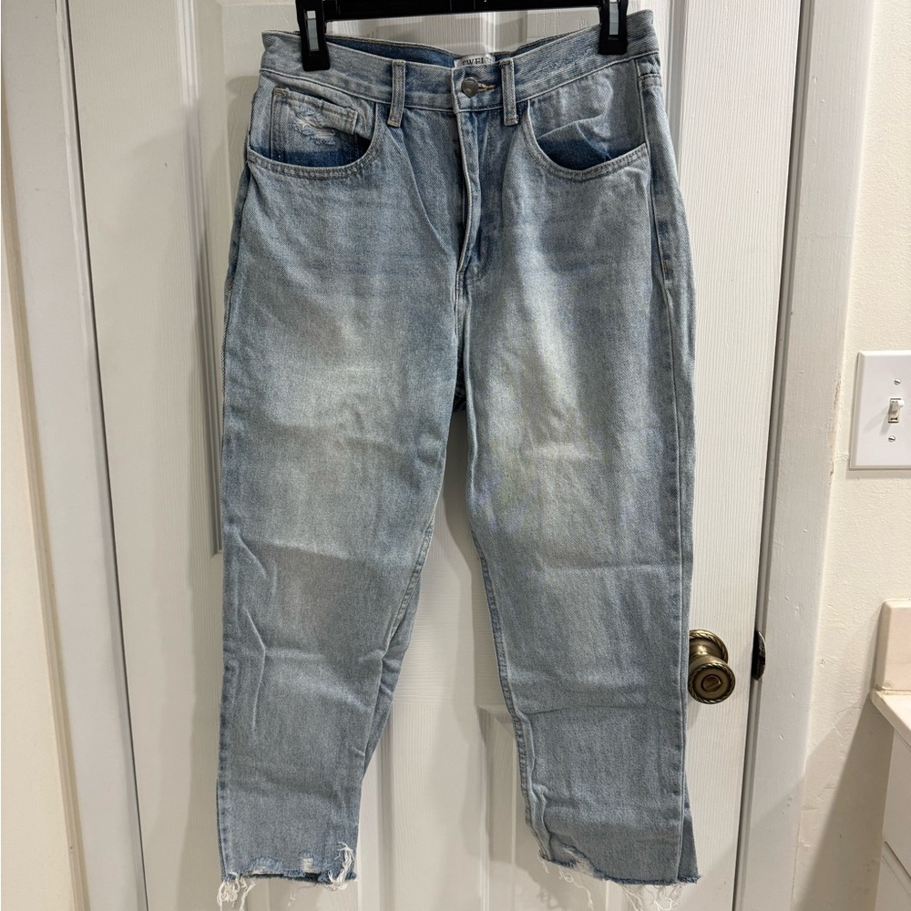 Light Blue Women's Boyfriend Jeans - Relaxed Fit